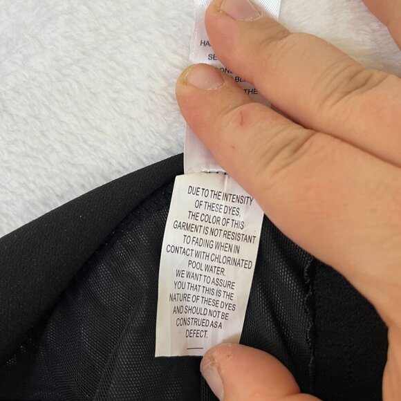 NWT Swimsuits For All One Piece Gray Black Graphic Criss Cross High Neck sz 32 - Picture 15 of 16